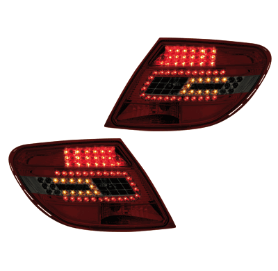 Pilotos Traseros Led Mercedes Benz C W204 07  _ Rojo/Smoke