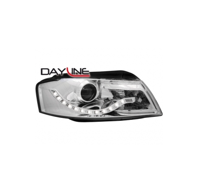 Faros Luz Diurna Audi A3 8p 03-08  _ _ Negro