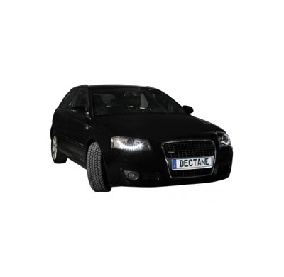 Faros Luz Diurna Audi A3 8p 03-08  _ _ Negro