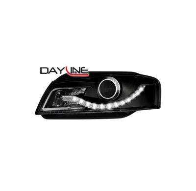 Faros Luz Diurna Audi A3 8p 03-08  _ _ Negro