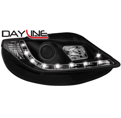 Faros Luz Diurna Seat Ibiza 6j 08- Negro