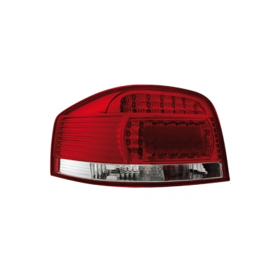 Pilotos Led Audi A3 8p 03+ _ Rojo/Transparente