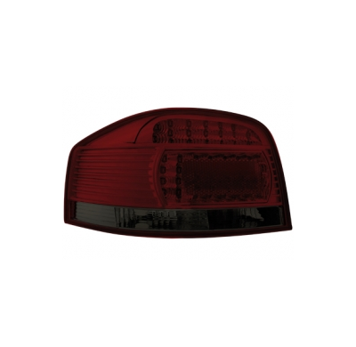 Pilotos Led Audi A3 8p 03+ _ Rojo/Smoke