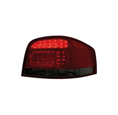 Pilotos Led Audi A3 8p 03+ _ Rojo/Smoke