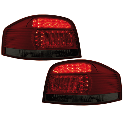 Pilotos Led Audi A3 8p 03+ _ Rojo/Smoke