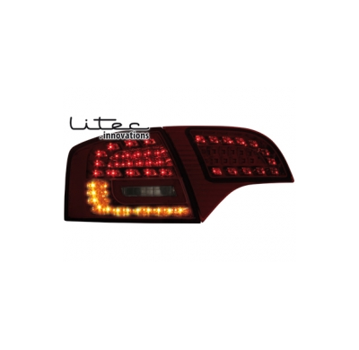 Pilotos Led Audi A4 Avant B7 04-08 _ Rojo/Smoke