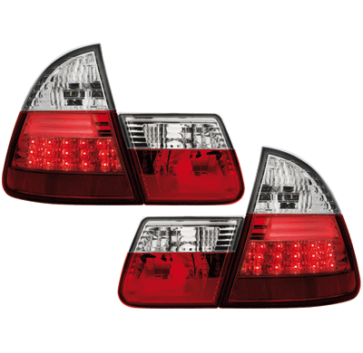 Pilotos Traseros Led Bmw E46 Touring 01-06 _ Rojo/Cristal