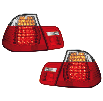 Led Pilotos Traseros Bmw E46 4d 02-04 _ Rojo/Cristal