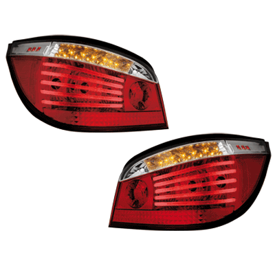 Pilotos Led Bmw E60 04+ _ Rojo/Cristal