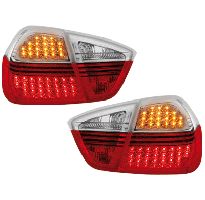 Pilotos Traseros Led Bmw E90 _ 05+ _Sedan_ Rojo/Clear / Con Intermitente De Led