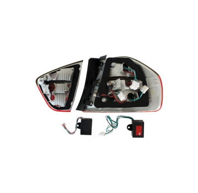 Pilotos Traseros Led Bmw E90 _ 05+ _Sedan_ Rojo/Negros / Con Intermitente De Led