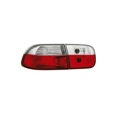 Pilotos Traseros Honda Civic 92-95 2-4t _ Rojo/Cristal