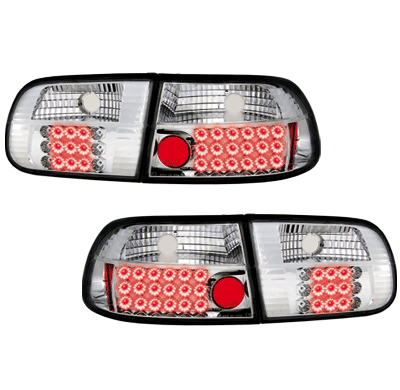 Led Pilotos Traseros Honda Civic 92-95 3t _ Cristal