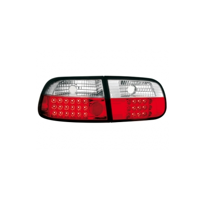 Led Pilotos Traseros Honda Civic 92-95 3t _ Rojo/Cristal