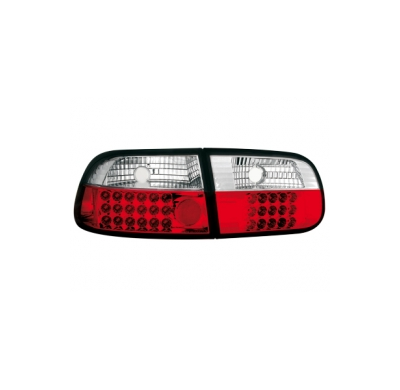 Led Pilotos Traseros Honda Civic 92-95 3t _ Rojo/Cristal