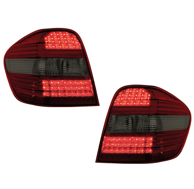 Pilotos Led Mercedes Benz M-Klasse 05+ _ Rojo/Smoke