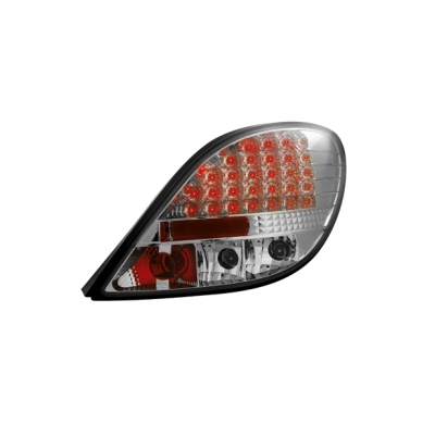 Pilotos Traseros Led Peugeot 207 06+ _ Cromado