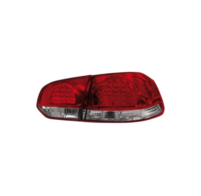 Pilotos Led Vw Golf Vi _ With Led Indicator_ Rojo/Crystal