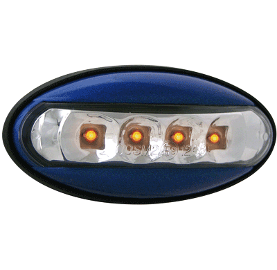 Led-Intermitente Lateral Peugeot 206 _ Carcasa Azul _ Lente Transparente