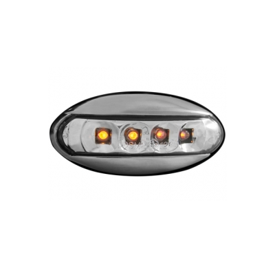 Led-Intermitente Lateral Peugeot 206 _ Carcasa Cromado _ Lente Transparente