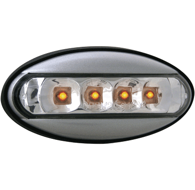 Led-Intermitente Lateral Peugeot 206 _ Carcasa Plateado _ Lente Transparente
