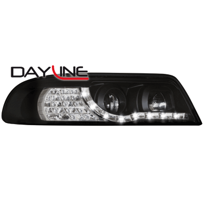 Faros Luz Diurna Audi A4 99-01 _  _ Negro
