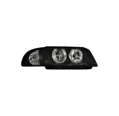 Faros Audi A4 B5 95-98 _ 2 Angel Eyes_Negro