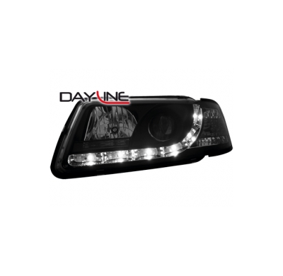 Faros Audi A3 8l 09.96-00 _ Con Diseño Luz Diurna _ Negro