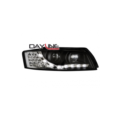 Faros Luz Diurna Audi A4 8he 02-05 Negro_Intermitente De Led