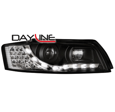 Faros Luz Diurna Audi A4 8e 01-04 _  _ Negro