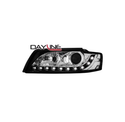 Faros Luz Diurna Audi A4 8e 01-04_Negros_Para Xenon De Origen