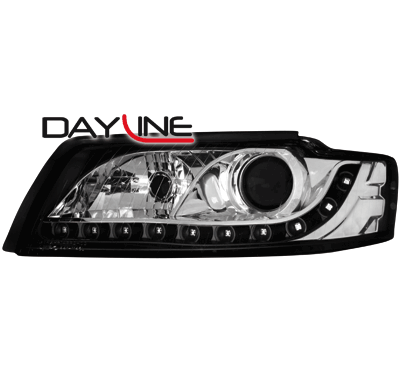 Faros Luz Diurna Audi A4 8e 01-04_Negros_Para Xenon De Origen