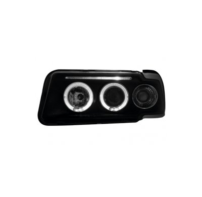 Faros Audi 80 Lim. / Avant 91-94  2 Angel Eyes  Negro