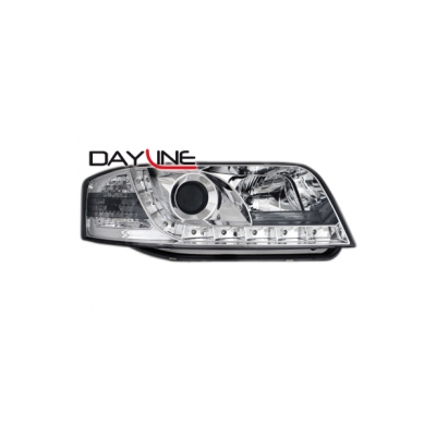 Faros Audi A6 98-02 Luz Diurna _ Cromado