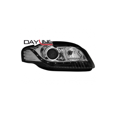 Faros Luz Diurna Audi A4 B7 05-08 _ _Negros