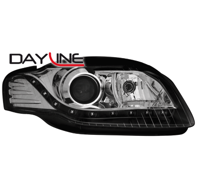 Faros Luz Diurna Audi A4 B7 05-08 _ _Negros