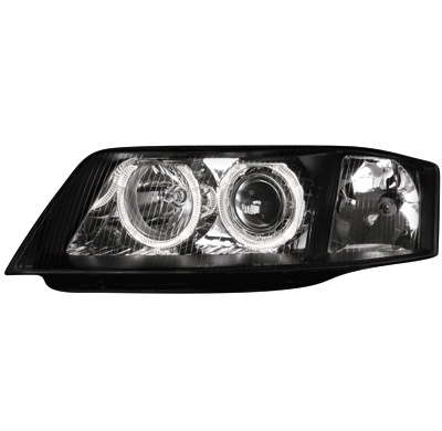 Faros Audi A6 97-00_ 2 Angel Eyes_Negro