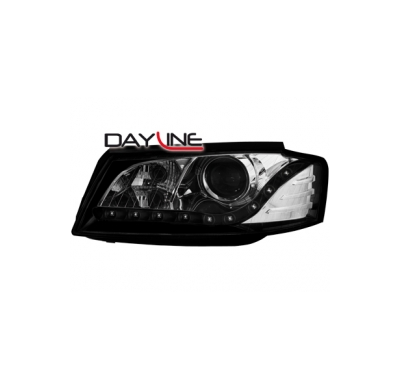Faros Luz Diurna Audi A3 8p 03-08 _ Negros
