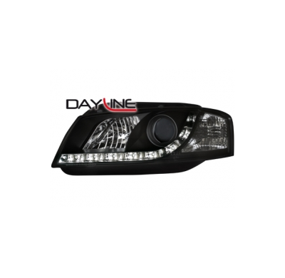 Faros Luz Diurna Audi A3 8p 03-07 _ _Negro