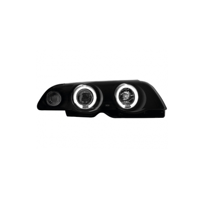 Faros Bmw E46 4t 98-01 _ 2 Angel Eyes (Ojos De Ángel) _ Negro