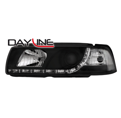 Faros Luz Diurna Bmw E36 Lim. _  _ Negro