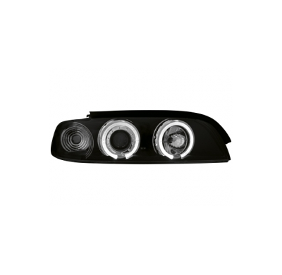 Faros Bmw E39 5 95-00 _ 2 Angel Eyes (Ojos De Ángel)_ Negro