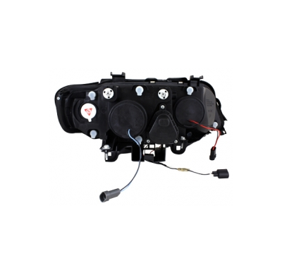 Faros Bmw X5 99-02  2 Angel Eyes Negro