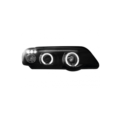 Faros Bmw X5 99-02 _ 2 Angel Eyes De Luz De Posición _ Negro _ _Reglaje El.