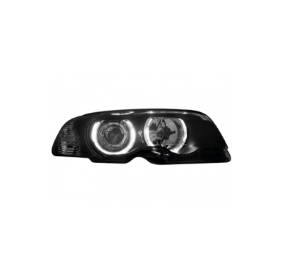 Faros Angel Eyes Bmw E46 2p 98-01 _ 2 Angel Eyes De Luz De Posición _ Negro