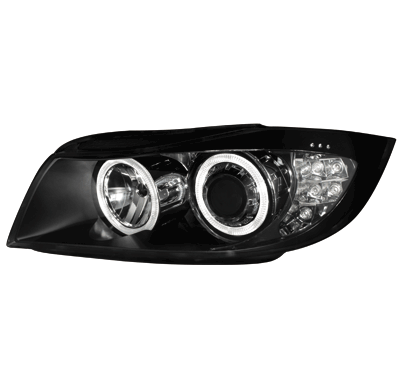 Faros Angel Eyes Bmw E90 05+ _Negros_Intermitente De Led