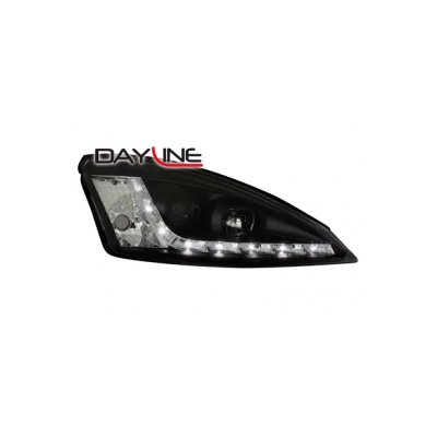 Faros Luz Diurna Ford Focus 01-04_ Negro