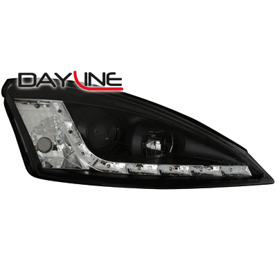 Faros Luz Diurna Ford Focus 01-04_ Negro