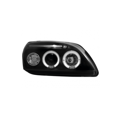 Faros Ford Fiesta Mk4 99-00 _ 2 Angel Eyes De Luz De Posición _ Negro