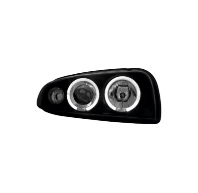 Faros Ford Fiesta Mk4 96-98 Jas _ 2 Angel Eyes (Ojos De Ángel) _ Negro